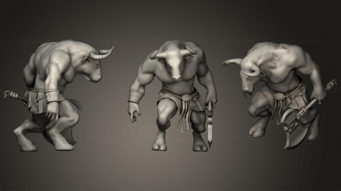 Figurines heroes, monsters and demons (Minotaur127, STKM_0975) 3D models for cnc